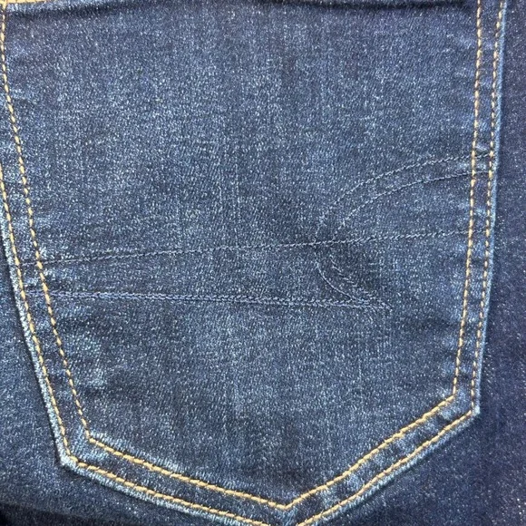 American Eagle Next Level Stretch Kick Boot Jeans Dark Wash Indigo 8 AE 30x31 - Picture 7 of 12